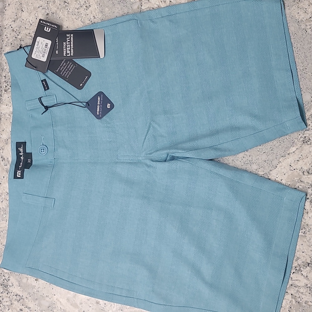 TravisMathew Lake Powell Shorts - Soft Teal Blue Color -  Men's Shorts